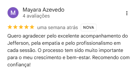 Avaliação 5 no Google