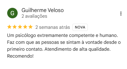 Avaliação 7 no Google
